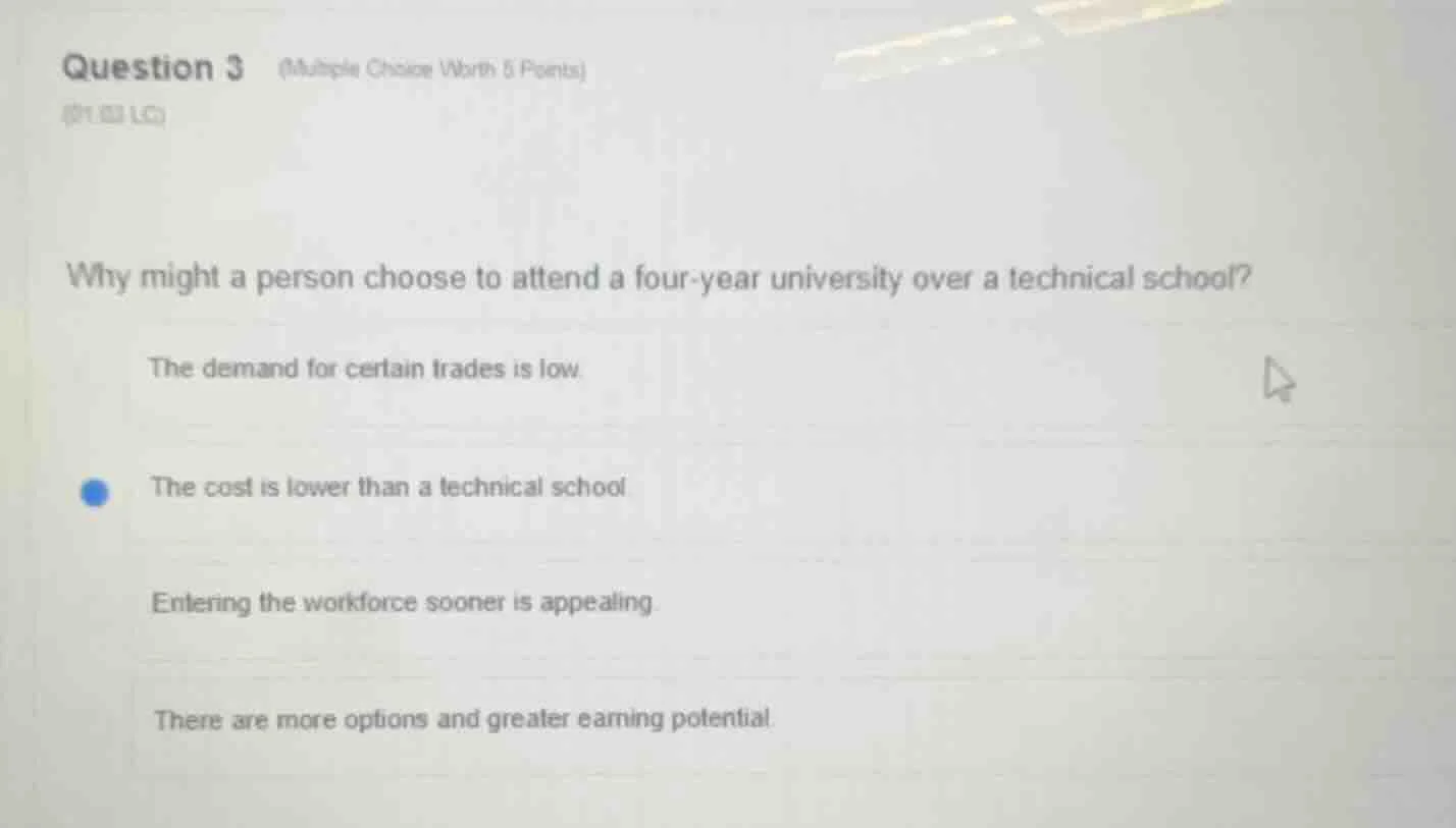 question 3 (multiple choice worth 5 points)(01.02 lc)why might a person…