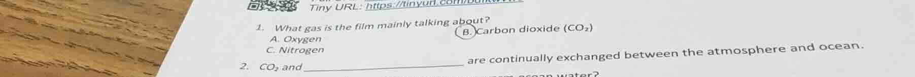 1. what gas is the film mainly talking about?a. oxygenb. carbon dioxide…