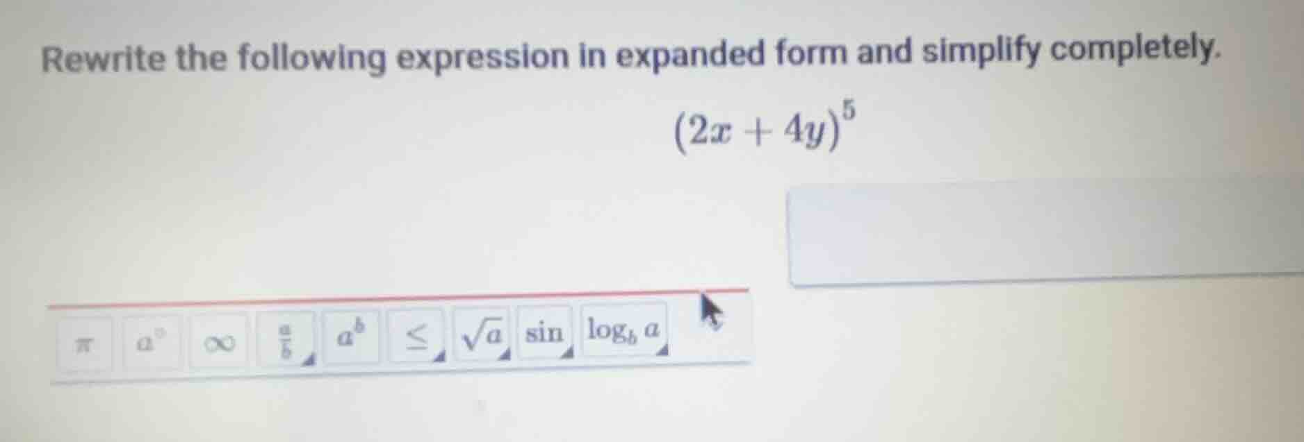 rewrite the following expression in expanded form and simplify complete…