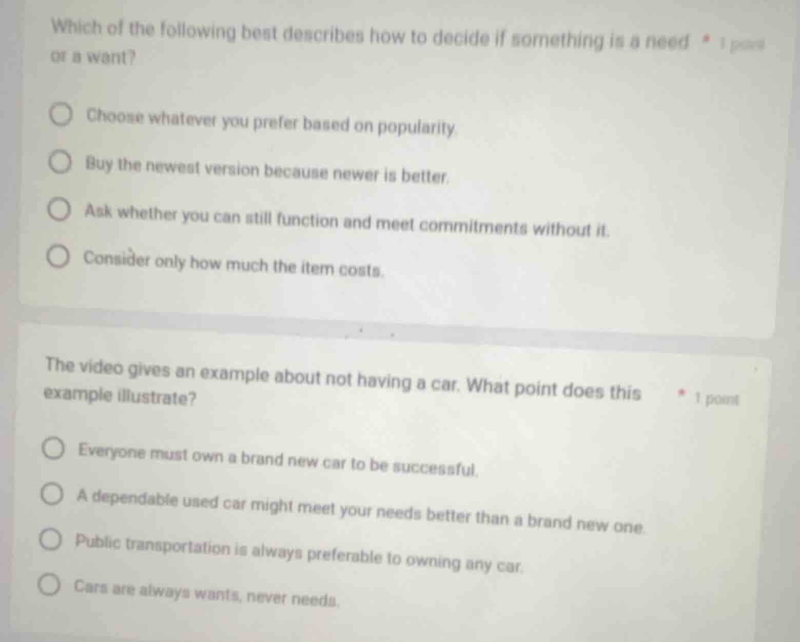 which of the following best describes how to decide if something is a n…