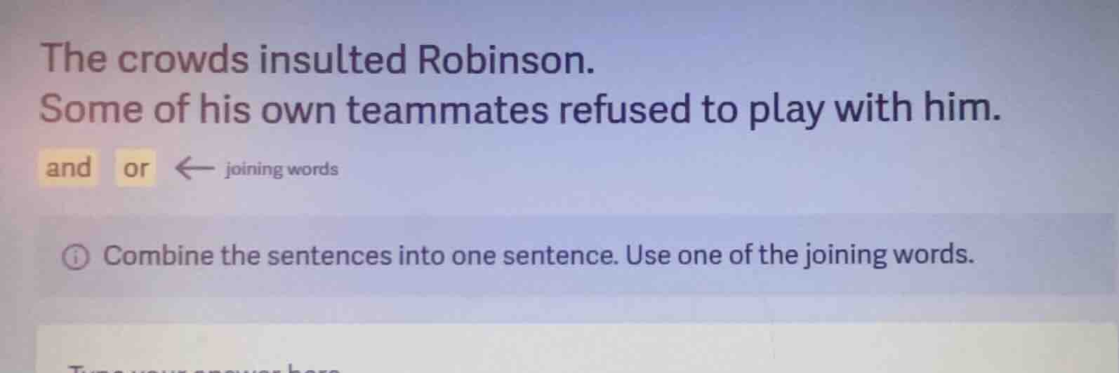 the crowds insulted robinson. some of his own teammates refused to play…
