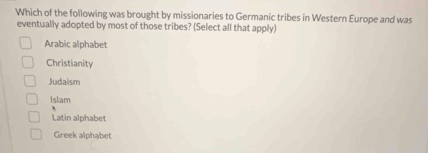 which of the following was brought by missionaries to germanic tribes i…