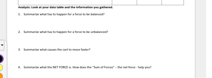 analysis: look at your data table and the information you gathered. 1. …