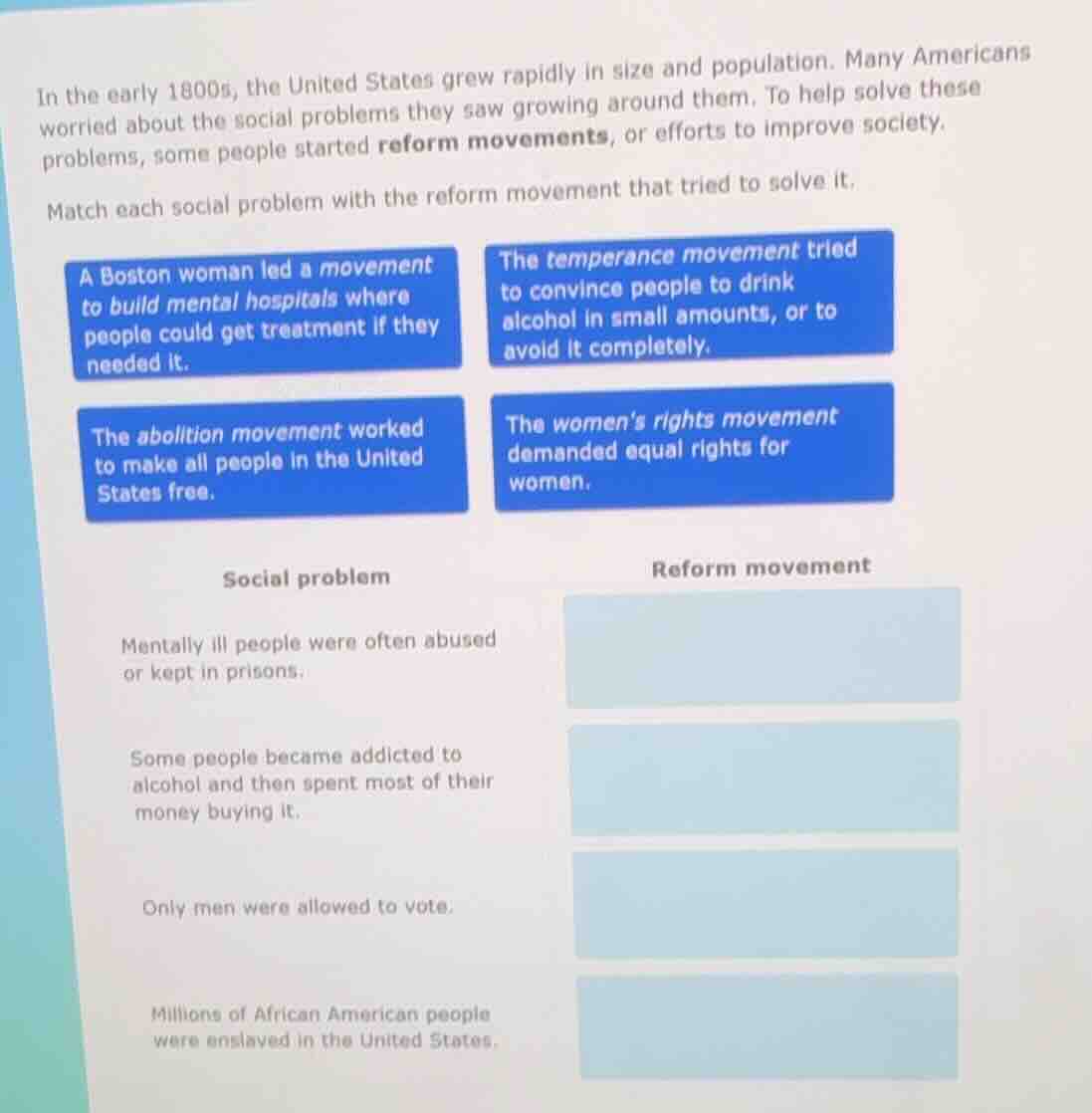 in the early 1800s, the united states grew rapidly in size and populati…