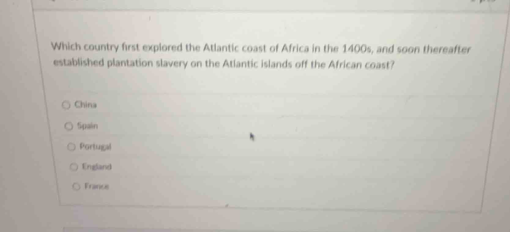 which country first explored the atlantic coast of africa in the 1400s,…