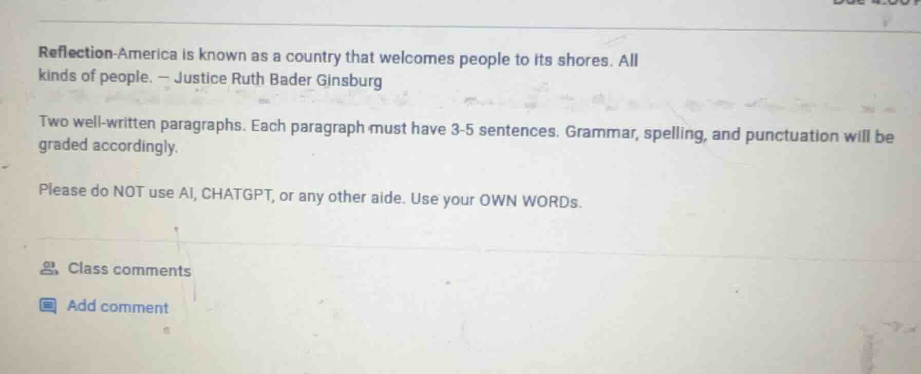 reflection-america is known as a country that welcomes people to its sh…