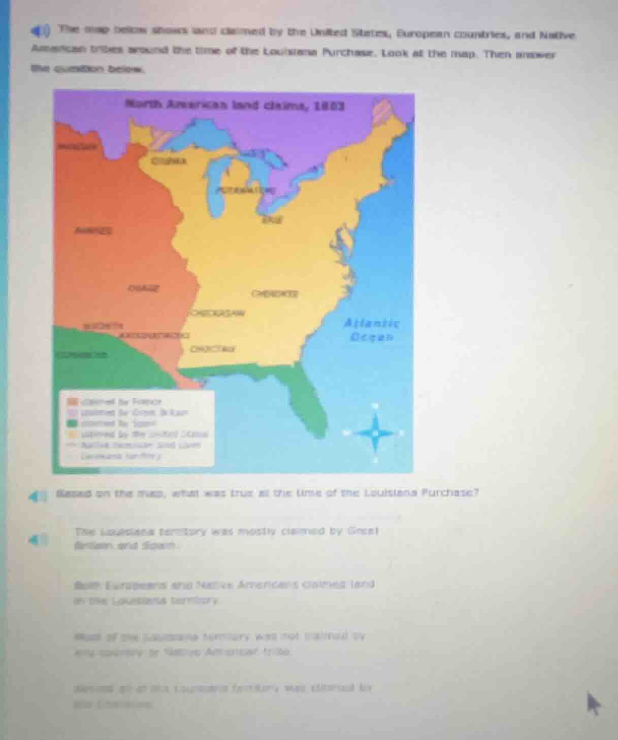 40 the map below shows land claimed by the united states, european coun…