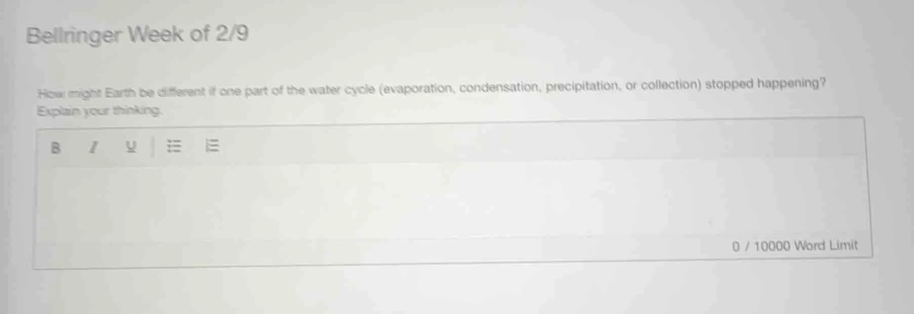 bellringer week of 2/9 how might earth be different if one part of the …