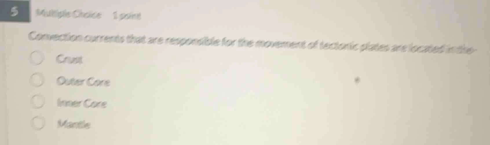 5 multiple choice 1 point convection currents that are responsible for …