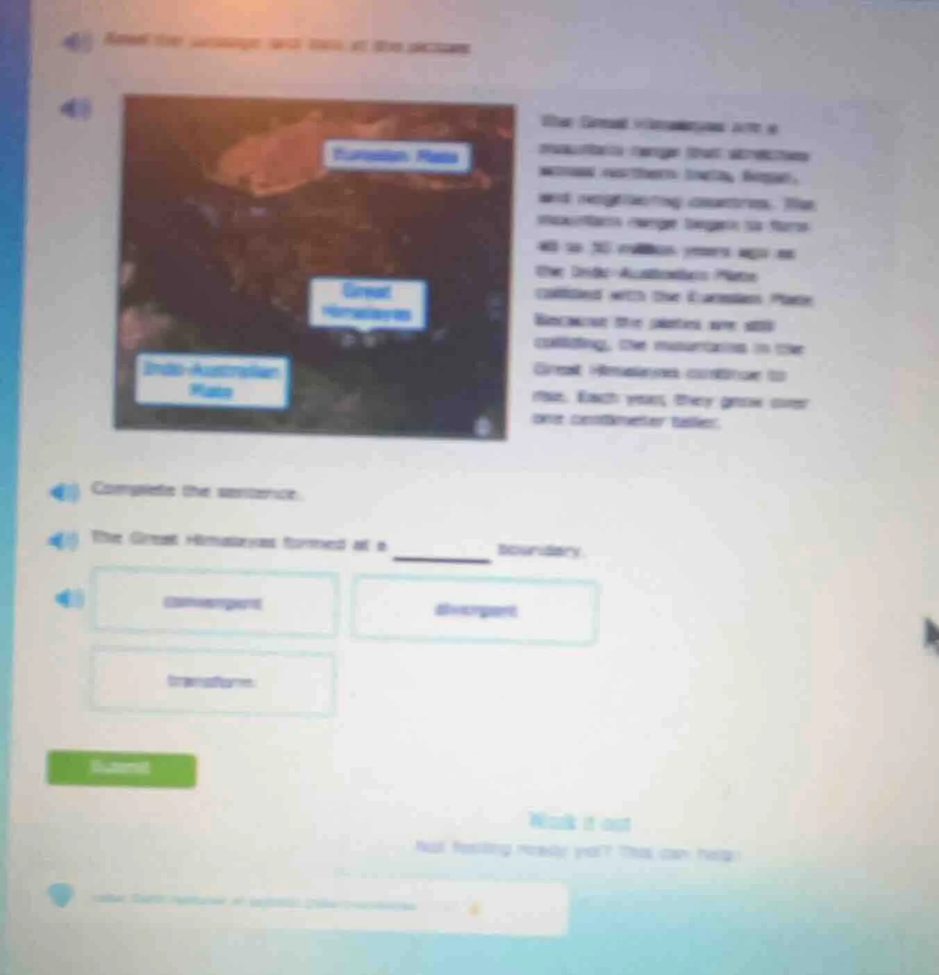 4) read the passage and look at the picture the great himalayas are a m…