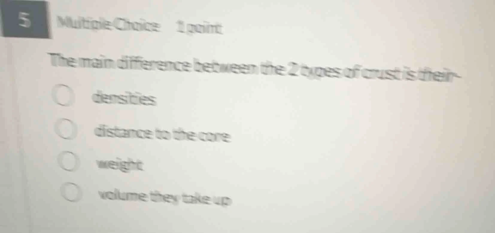 5 multiple choice 1 point the main difference between the 2 types of cr…