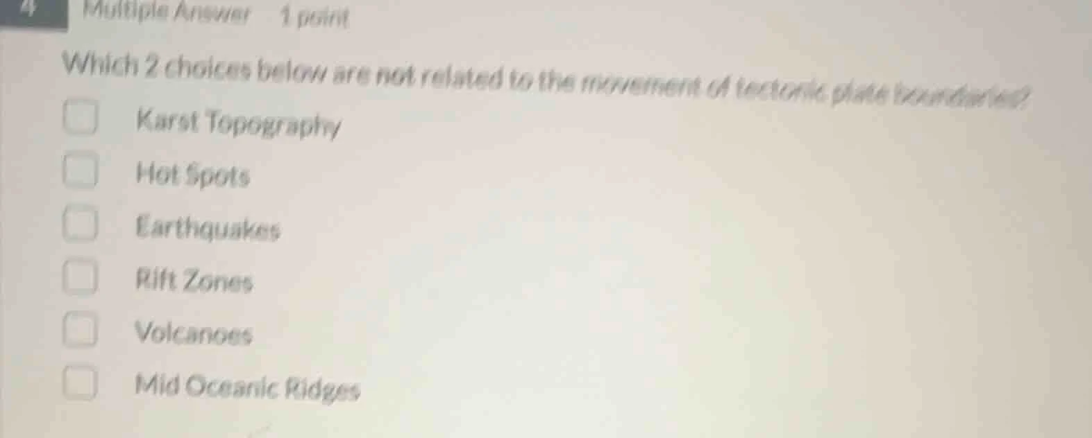 4 multiple answer 1 point which 2 choices below are not related to the …