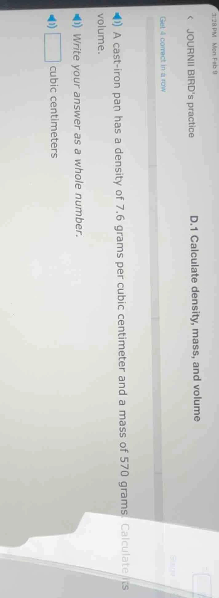d.1 calculate density, mass, and volume a cast-iron pan has a density o…