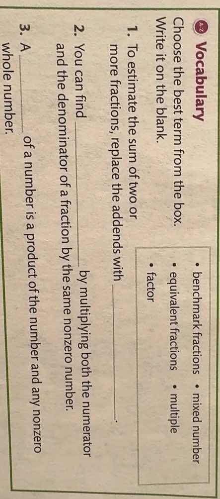 vocabulary choose the best term from the box. write it on the blank. • …