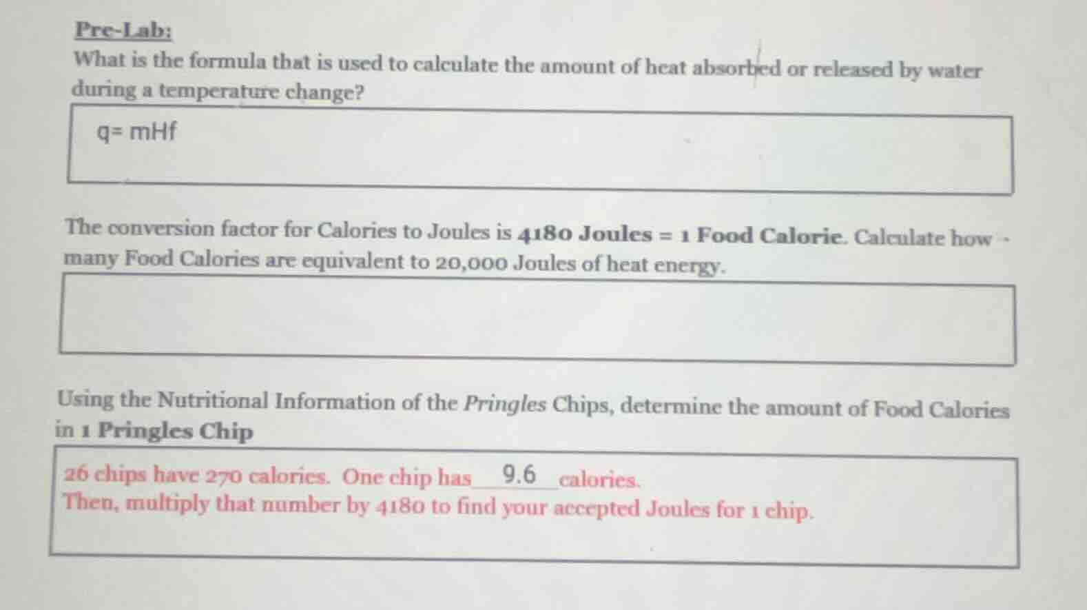 pre-lab: what is the formula that is used to calculate the amount of he…