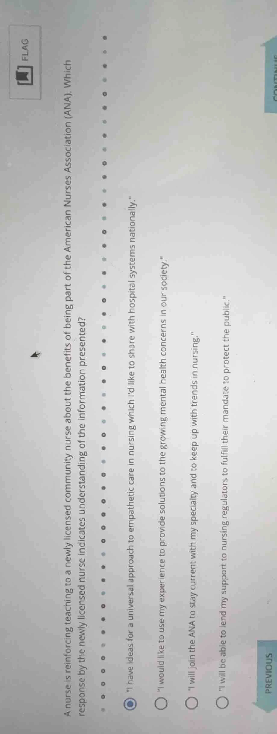 a nurse is reinforcing teaching to a newly licensed community nurse abo…