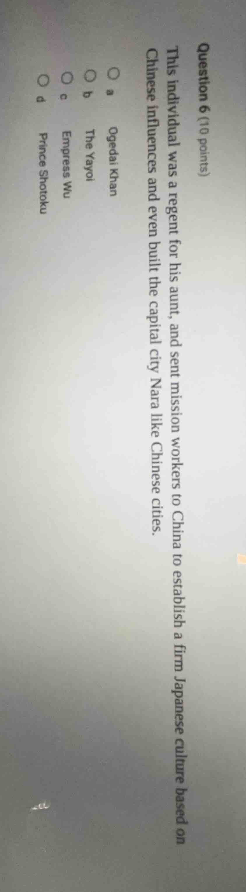 question 6 (10 points) this individual was a regent for his aunt, and s…