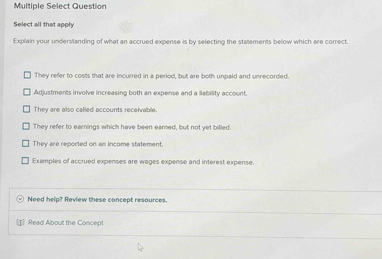 multiple select question select all that apply explain your understandi…