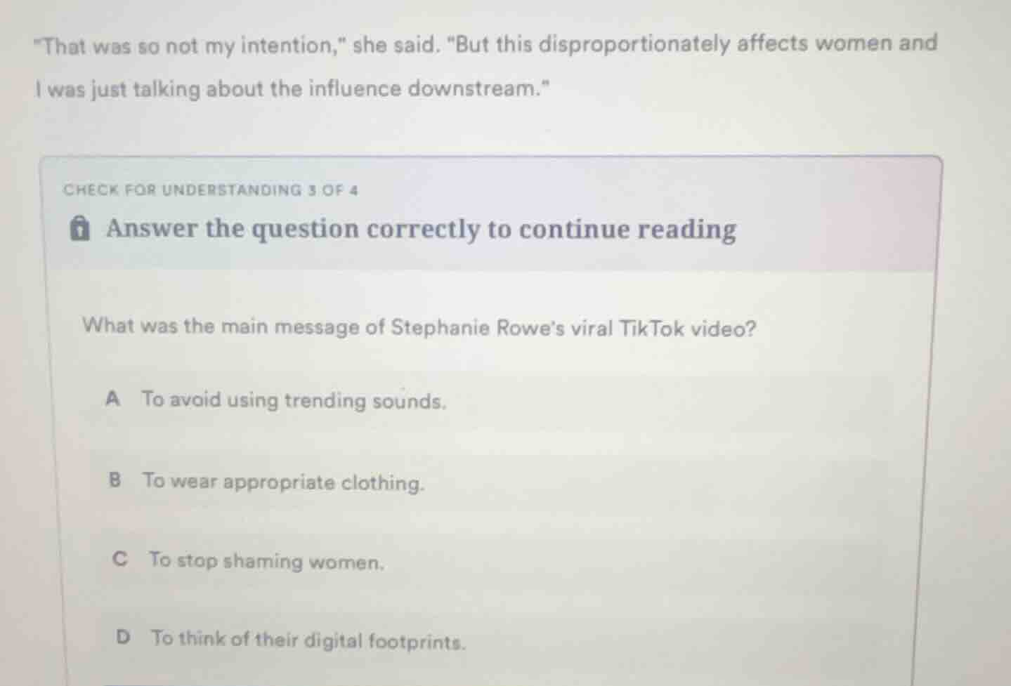 \that was so not my intention,\ she said. \but this disproportionately …