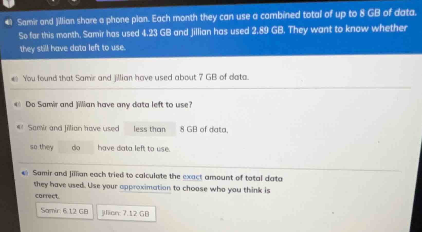 samir and jillian share a phone plan. each month they can use a combine…