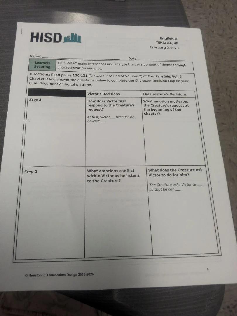 hisdenglish iiteks: 6a, 4ffebruary 9, 2026name: _______________________…