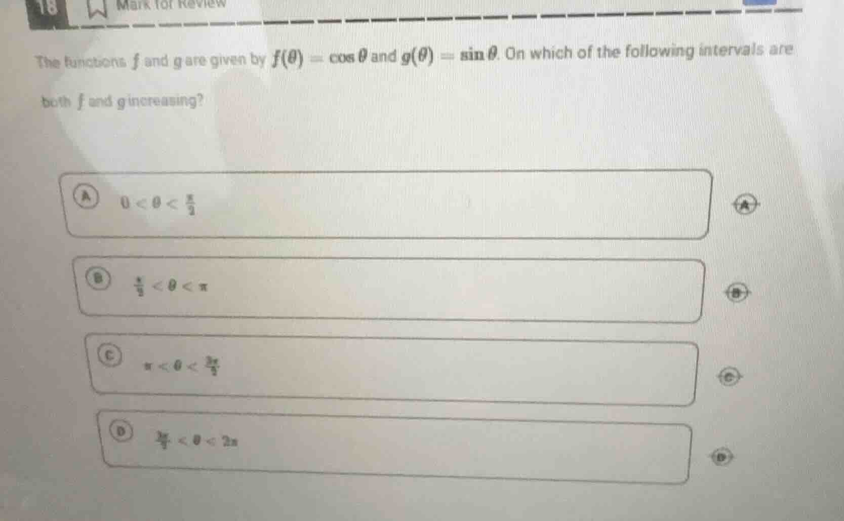 18 mark for review the functions $f$ and $g$ are given by $f(\\theta)=\…