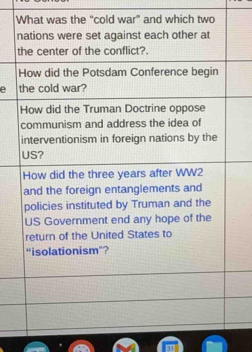 what was the \cold war\ and which two nations were set against each oth…