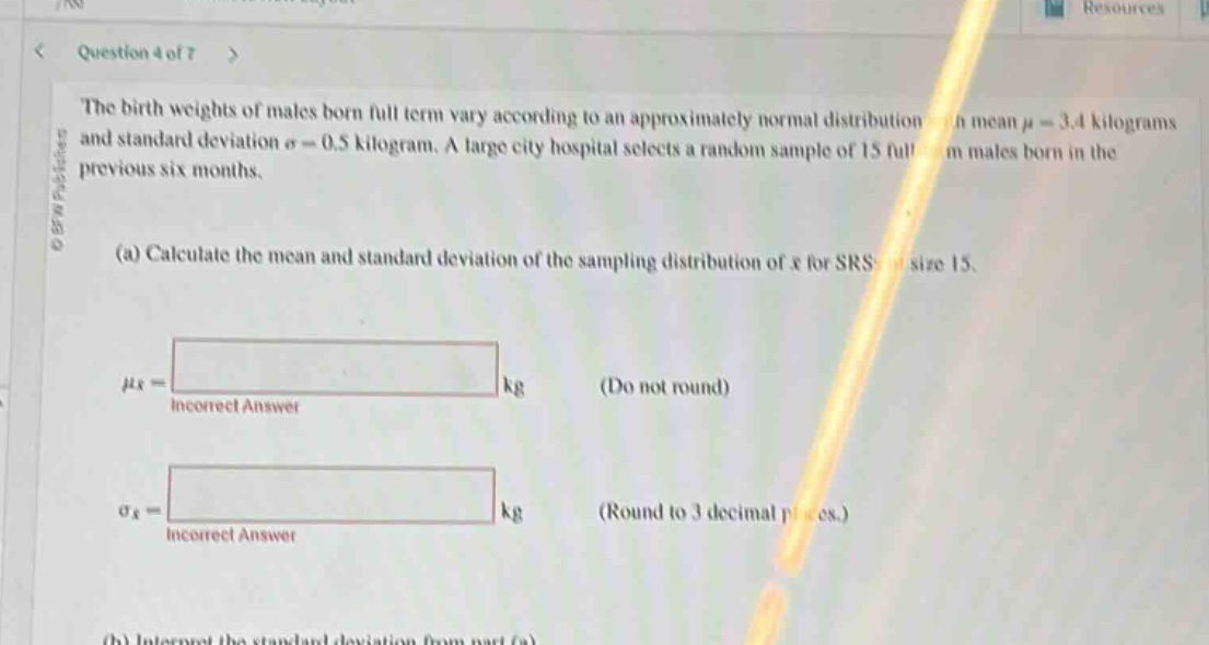 question 4 of 7 the birth weights of males born full term vary accordin…
