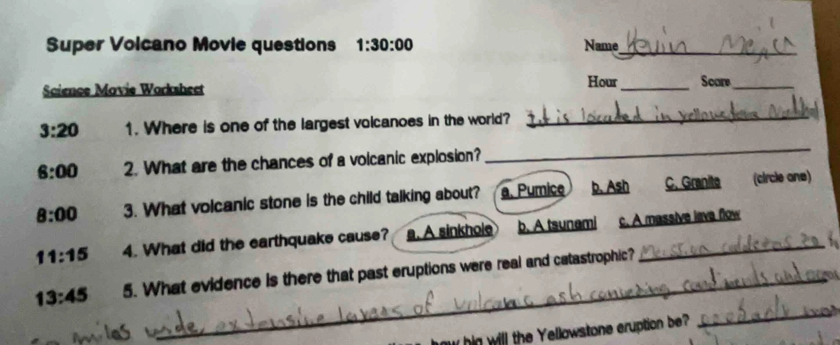super volcano movie questions 1:30:00 name_________ science movie works…