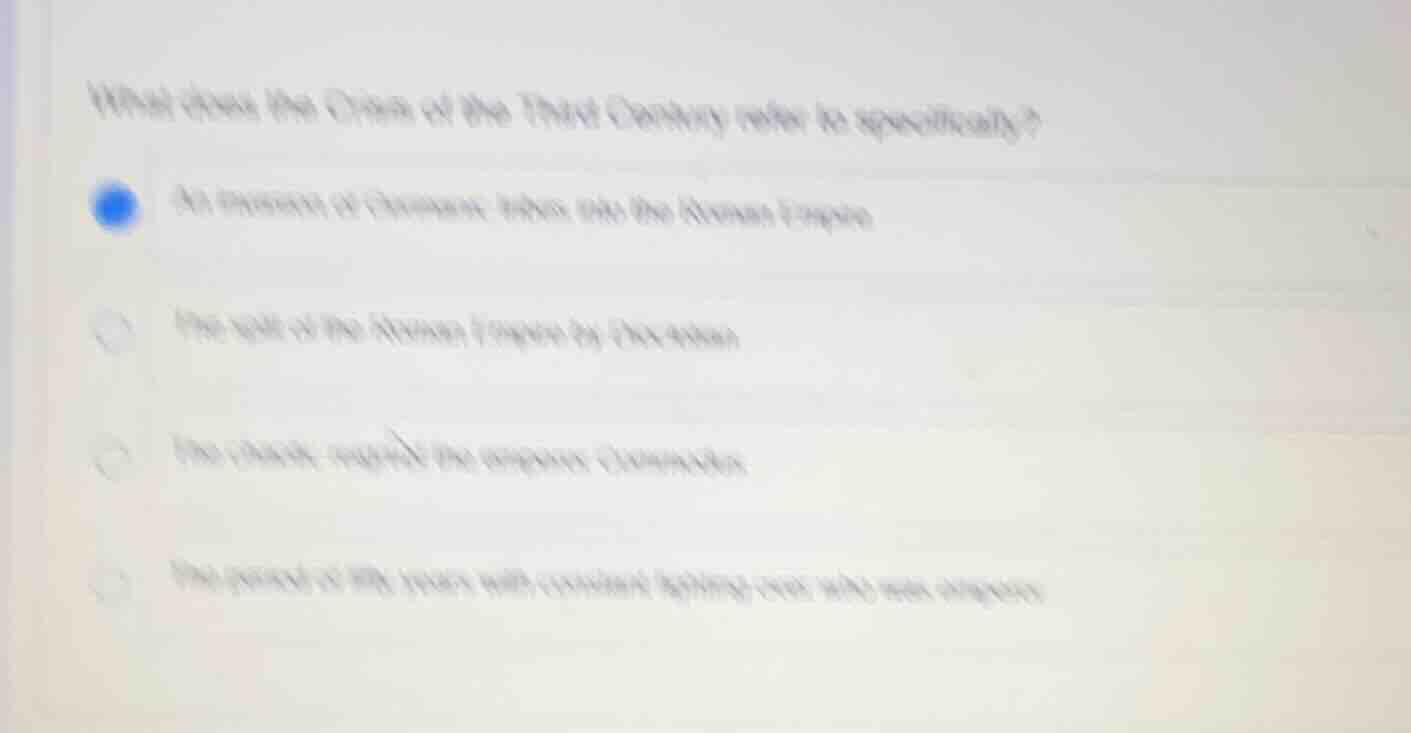 what does the crisis of the third century refer to specifically?an inva…
