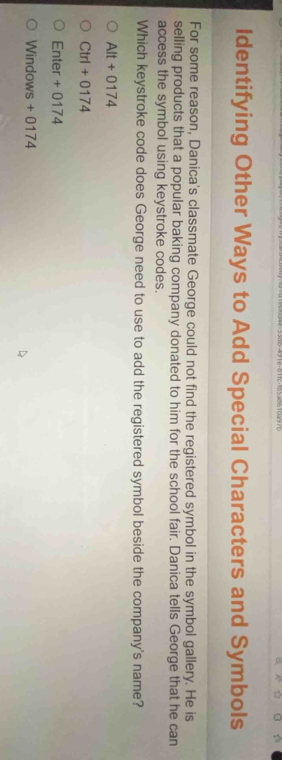 identifying other ways to add special characters and symbols for some r…