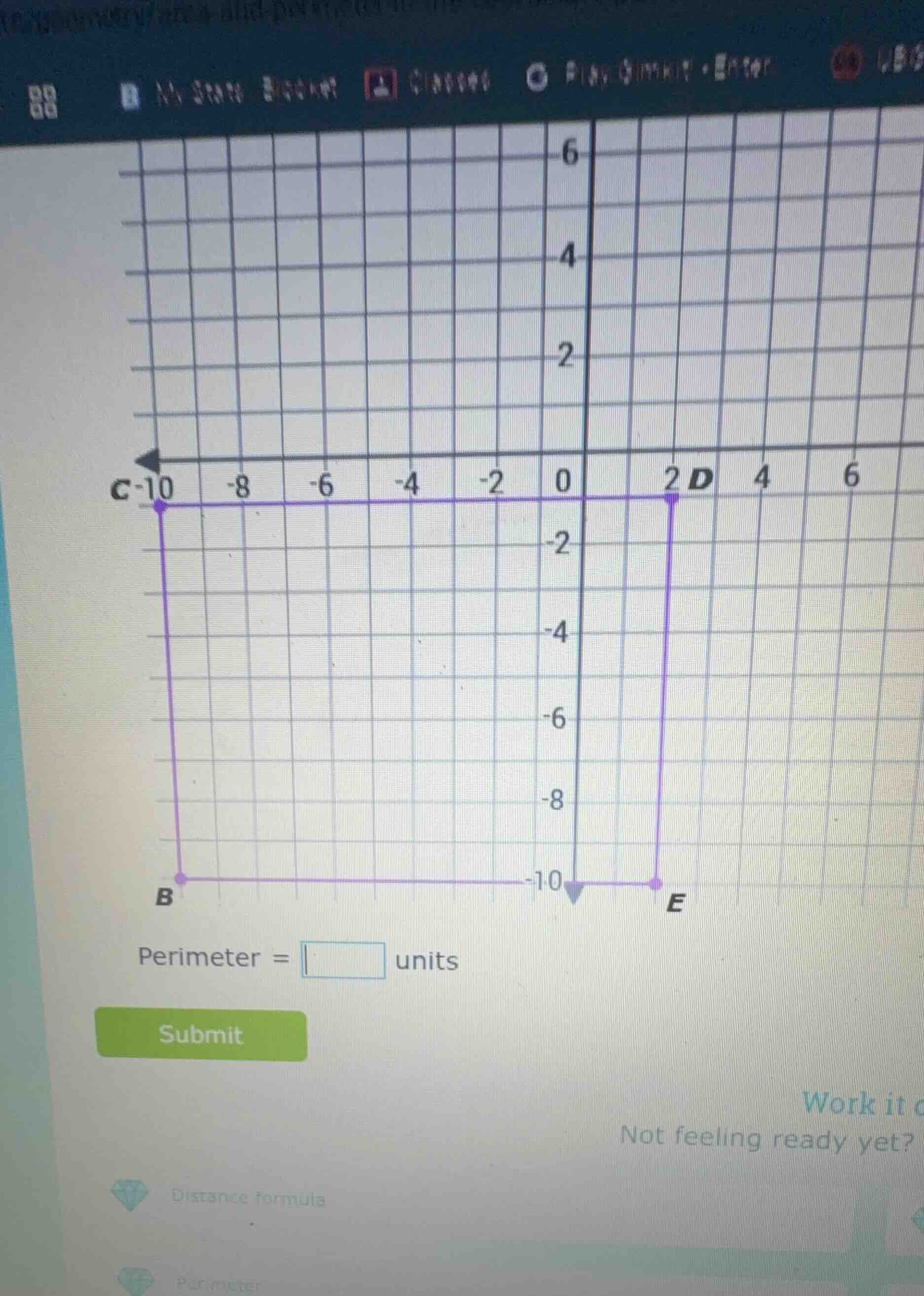 perimeter = $\boldsymbol{square}$ units