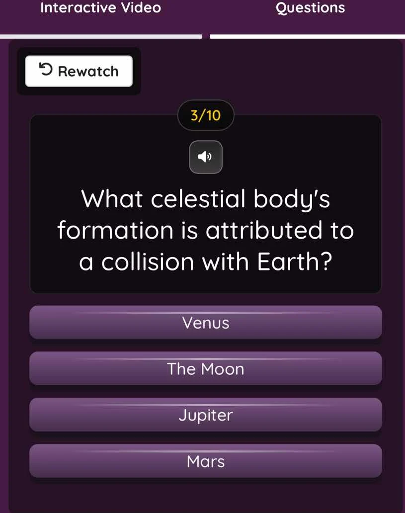 3/10 what celestial bodys formation is attributed to a collision with e…