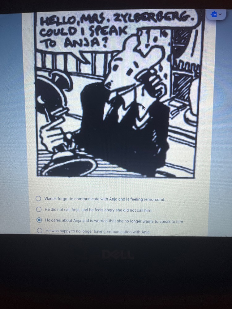 hello, mas. zylberberg. could i speak to anja? vladek forgot to communi…