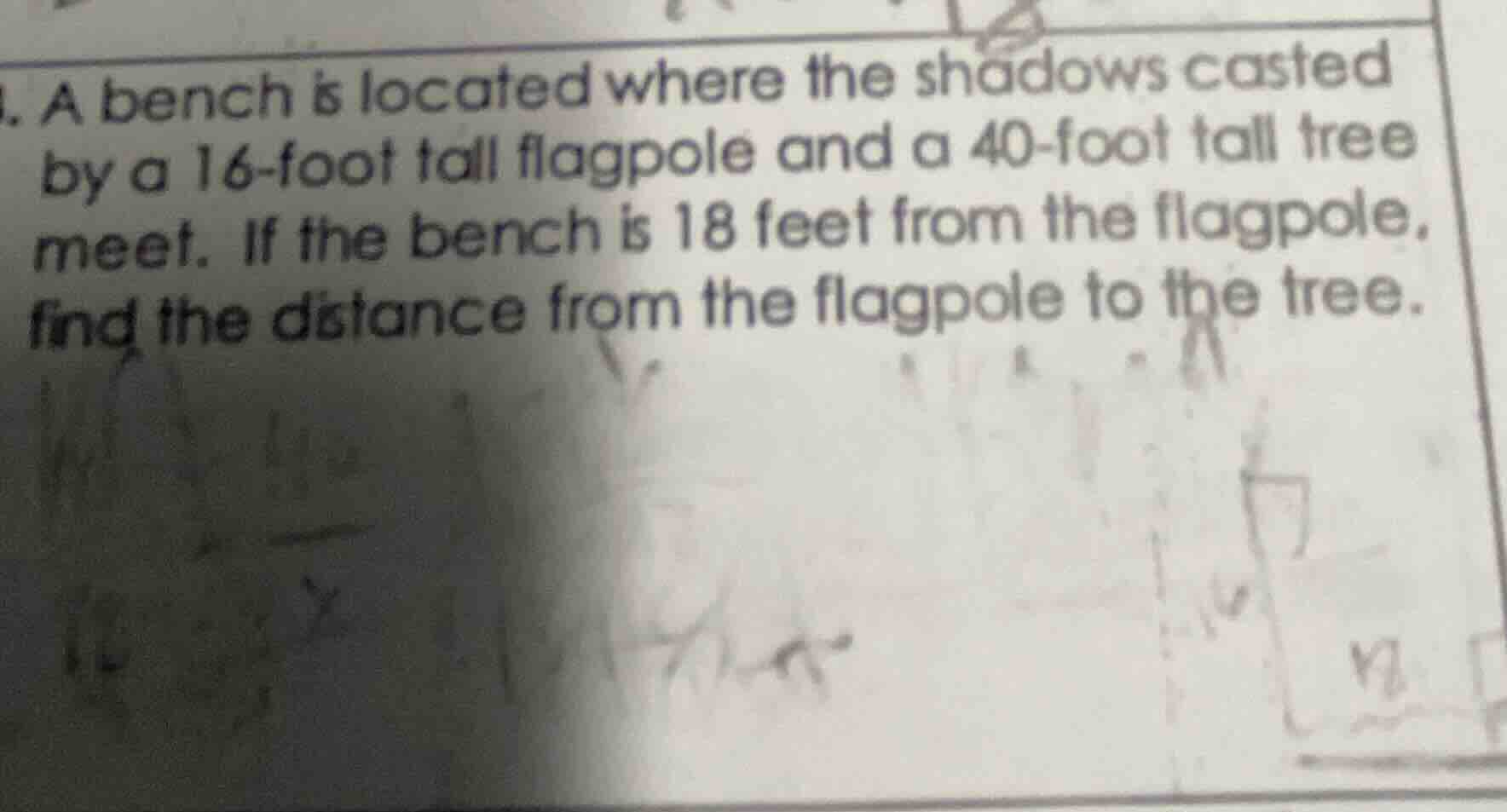 a bench is located where the shadows casted by a 16-foot tall flagpole …