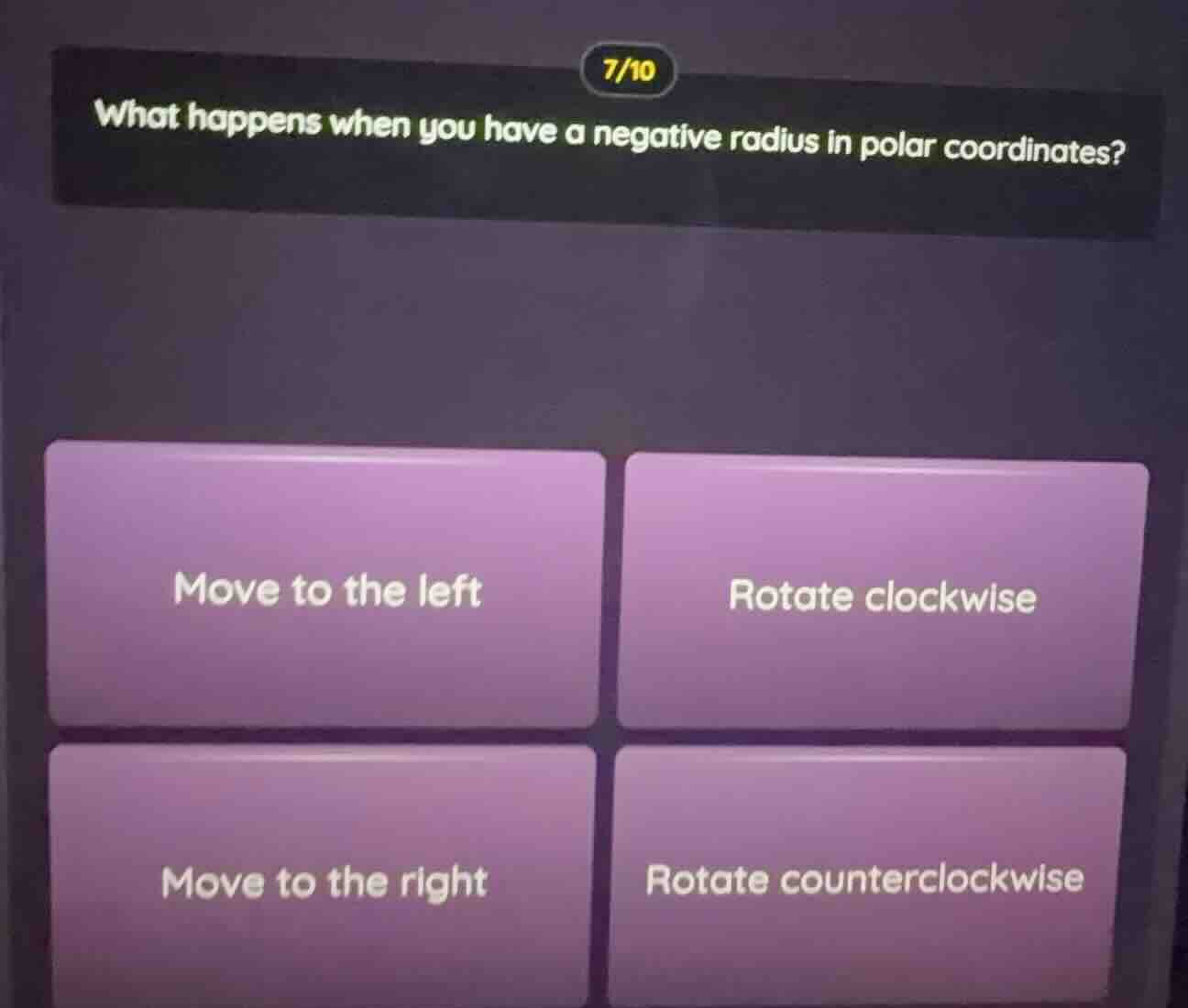 7/10 what happens when you have a negative radius in polar coordinates?…