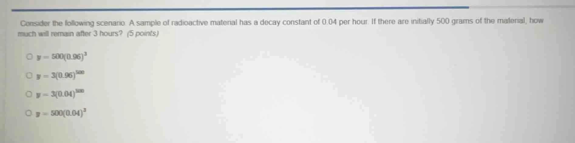 consider the following scenario. a sample of radioactive material has a…