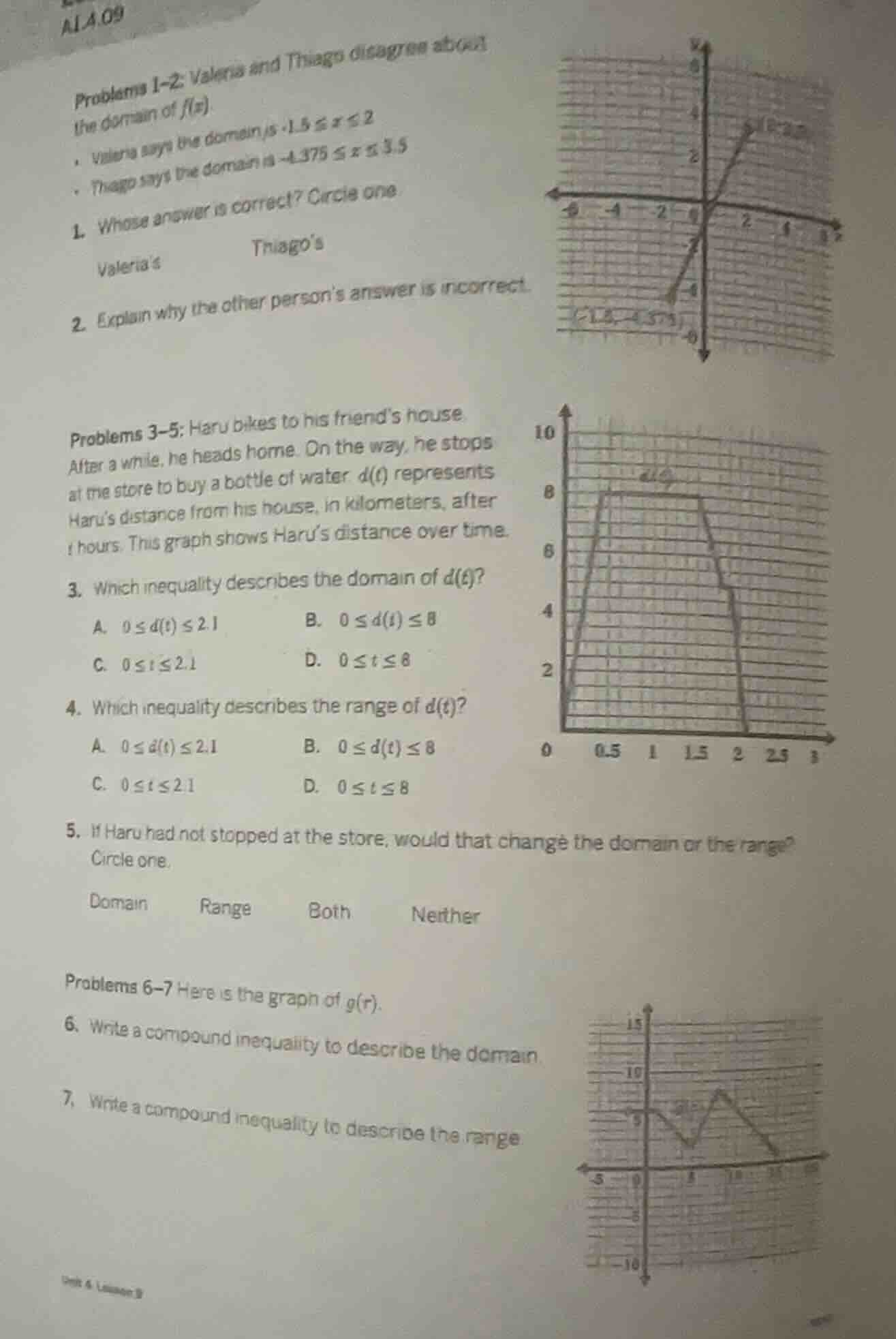 a1.4.09problems 1-2: valeria and thiago disagree about the domain of $f…