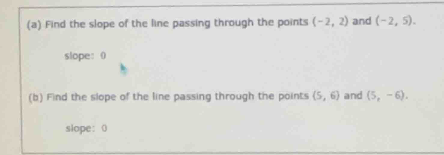 (a) find the slope of the line passing through the points $(-2, 2)$ and…