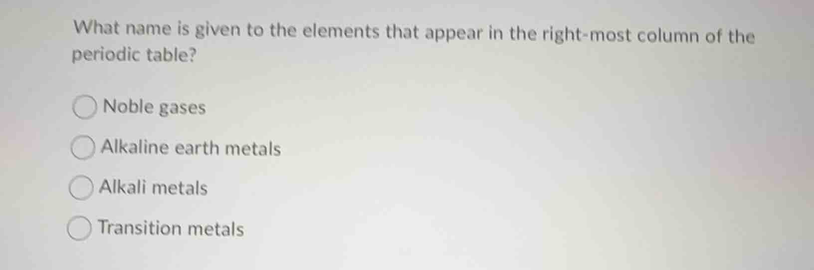 what name is given to the elements that appear in the right-most column…