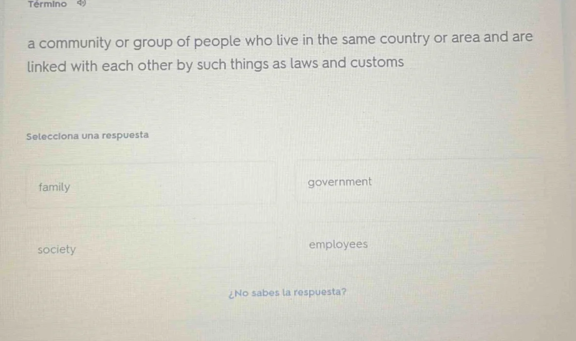 término 4)a community or group of people who live in the same country o…