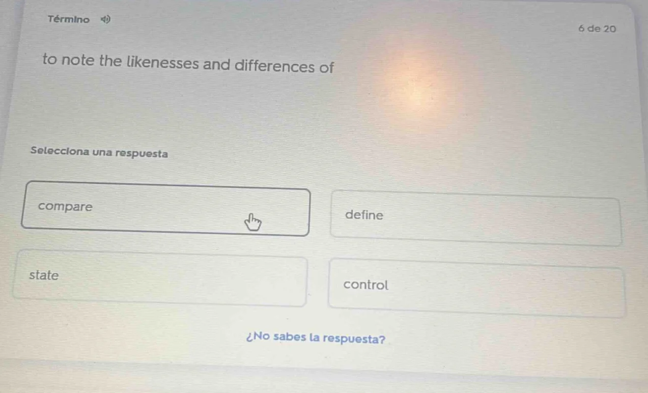 término 4)6 de 20to note the likenesses and differences ofselecciona un…