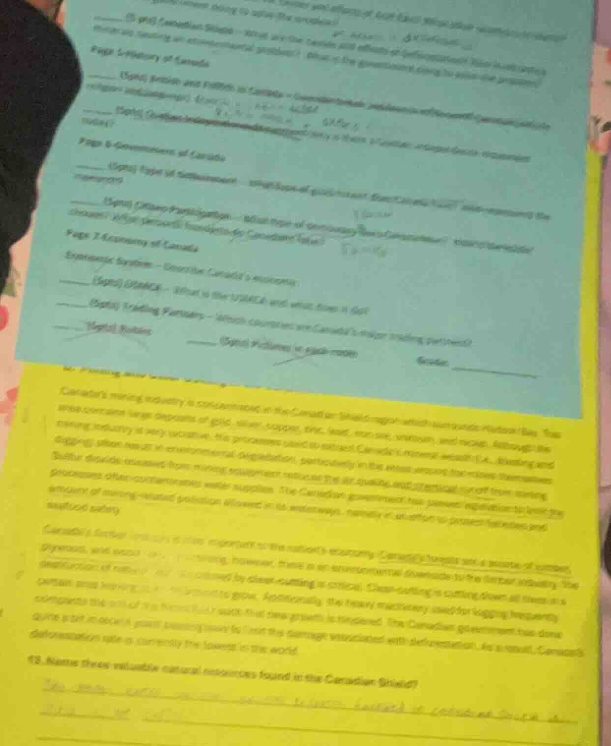page 4-history of canada______ (5 pts) canadian shield -- what are the …