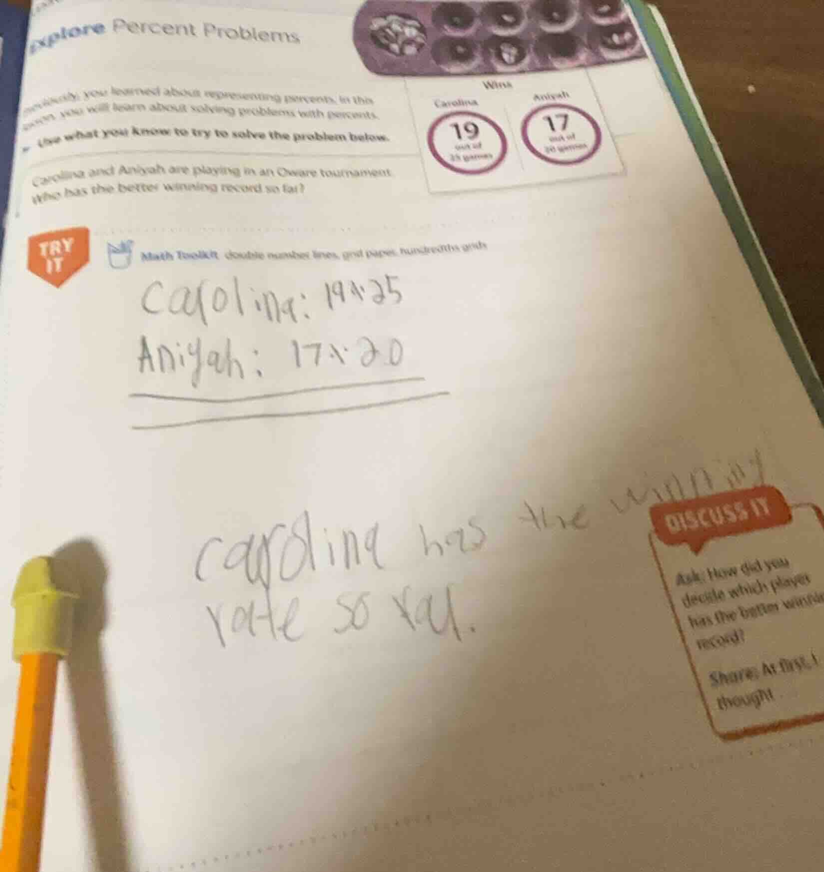 explore percent problems previously, you learned about representing per…