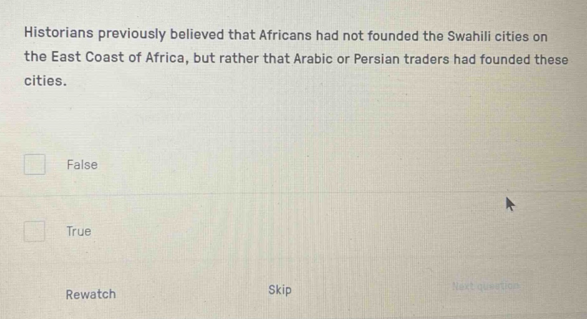 historians previously believed that africans had not founded the swahil…