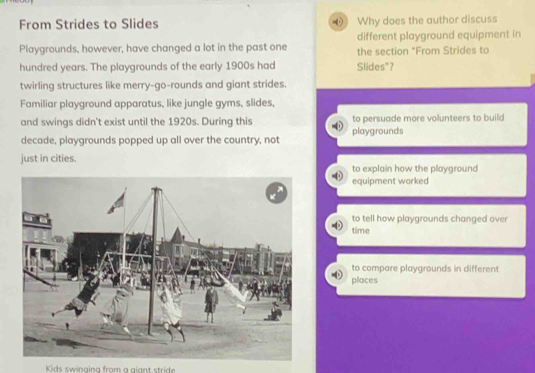 from strides to slides playgrounds, however, have changed a lot in the …