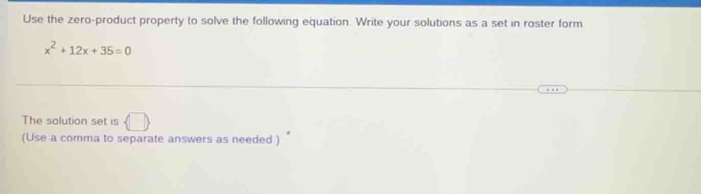 use the zero-product property to solve the following equation. write yo…