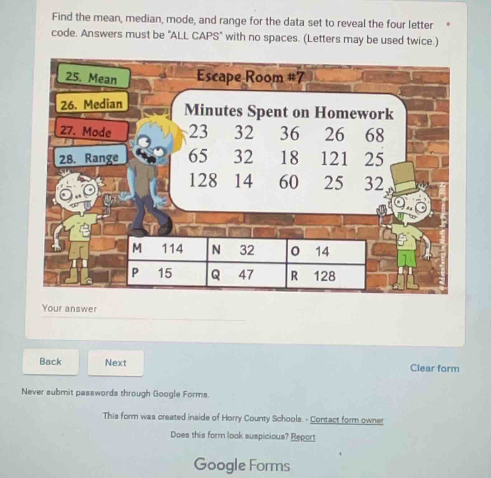 find the mean, median, mode, and range for the data set to reveal the f…