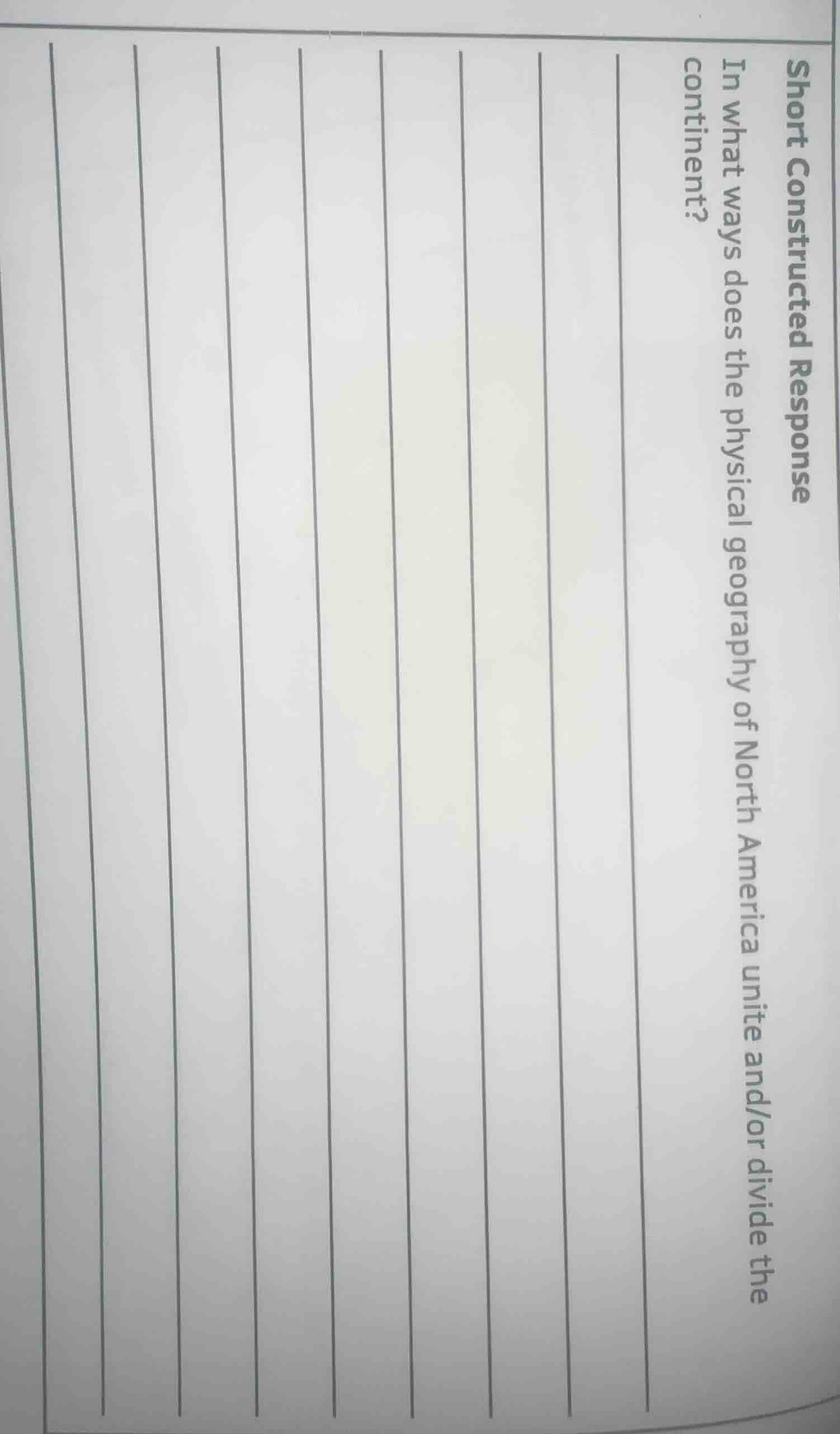 short constructed response in what ways does the physical geography of …