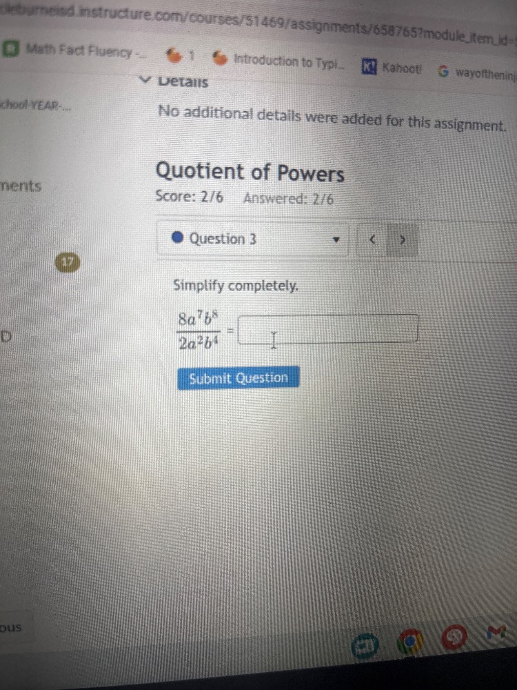 details no additional details were added for this assignment. quotient …